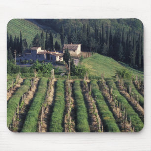 Alfombrilla De Ratón Europa, Italia, Toscana. Villa pintoresca chipre.