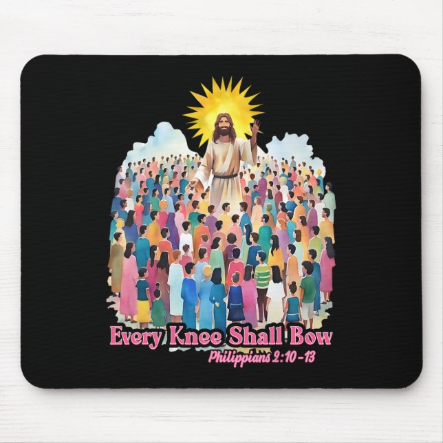 Alfombrilla De Ratón Every Knee Shall Bow Christian Easter Day  (Frente)