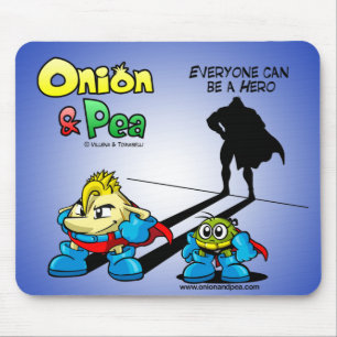 Alfombrilla De Ratón Everyone can be a Hero Onion & Pea mousepad.