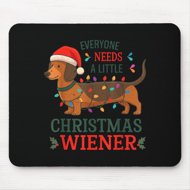 Alfombrilla De Ratón Everyone Need Weiner Dog Christmas Dachshund Pajam (Frente)