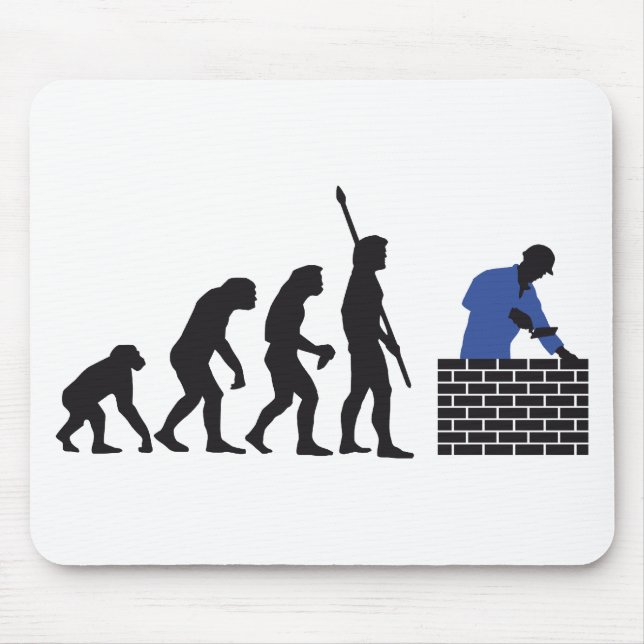 Alfombrilla De Ratón Evolución albañil a 2c (Frente)