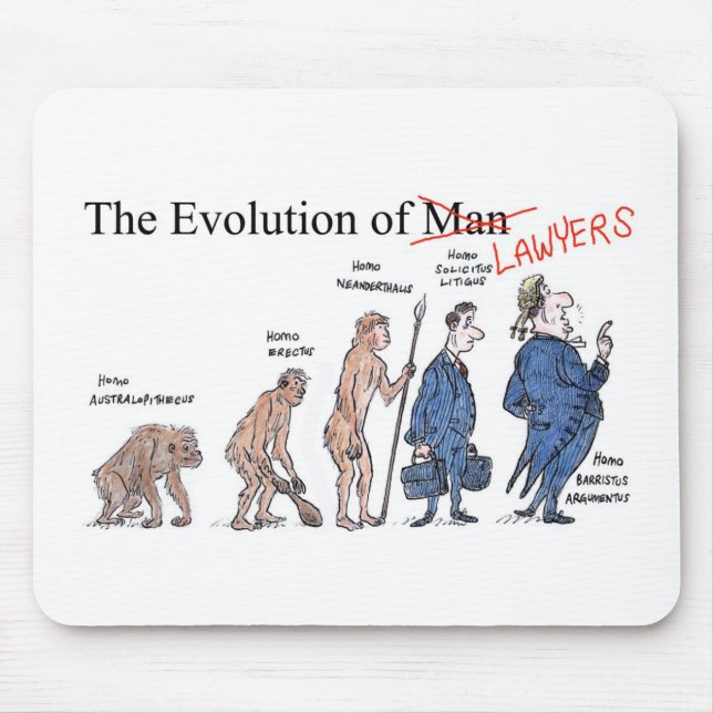 Alfombrilla De Ratón Evolución del cojín de ratón del hombre (Frente)