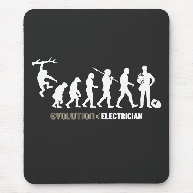 Alfombrilla De Ratón Evolución del electricista (Frente)