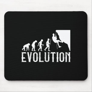 Alfombrilla De Ratón Evolución del escalador vintage - divertida pared