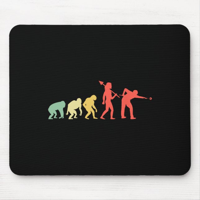 Alfombrilla De Ratón Evolución Pool de rack Billiard Player Billiards C (Frente)