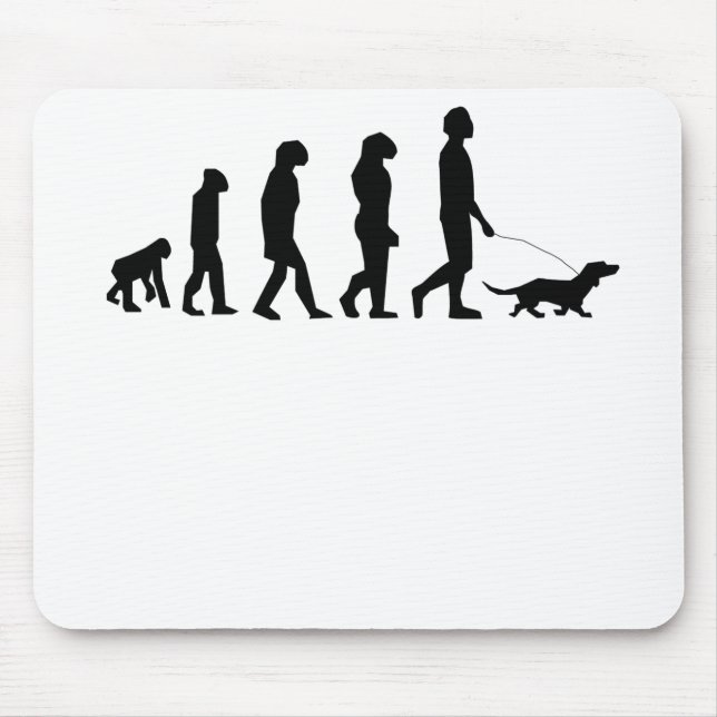 Alfombrilla De Ratón Evolución que camina del perro (Frente)