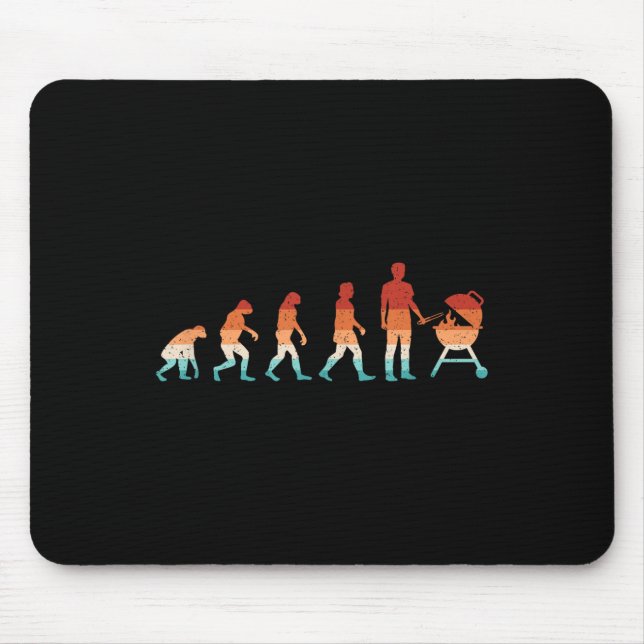 Alfombrilla De Ratón Evolution Grilling Funny Bbq Retro Grill Barbacoa (Frente)