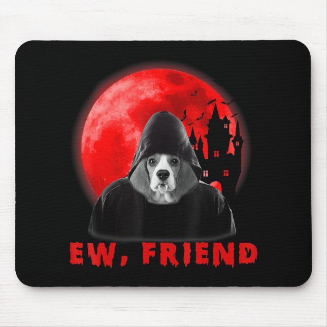 Alfombrilla De Ratón Ew, amigo Beagle Perro Halloween Perro Regalos de  (Frente)