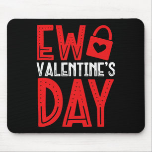 Alfombrilla De Ratón Ew Día de San Valentín Corazón Bloqueado Sencillo