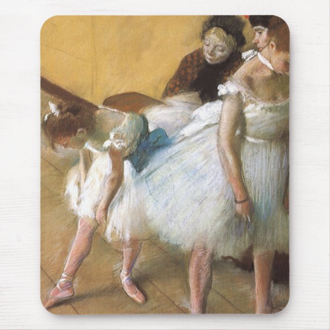 Alfombrilla De Ratón Examen de danza por Edgar Degas, Ballet de época (Frente)