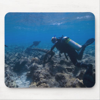Alfombrilla De Ratón Excavación del buceo con escafandra