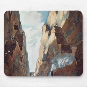 Alfombrilla De Ratón Excavación del soporte verde oliva, millas de