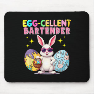 Alfombrilla De Ratón Excelente conejito de Pascua tierno Caza de huevos