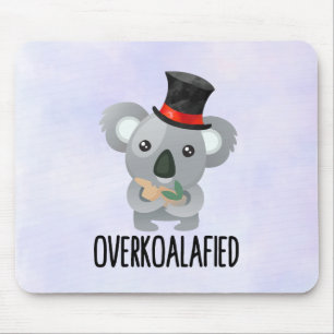 Alfombrilla De Ratón Excesivamente poun lindo Koala en el sombrero supe