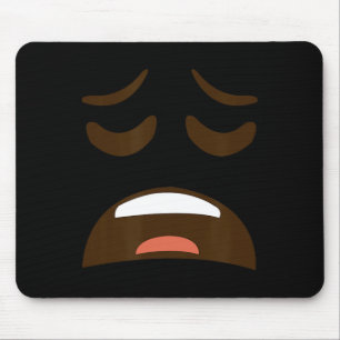 Alfombrilla De Ratón Exhausto Cara Cansada Emoticon Vestido Fácil Hallo