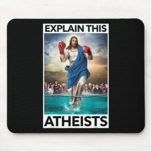 Alfombrilla De Ratón Explicar a estos ateos Jesús Guantes de Boxeo Dive