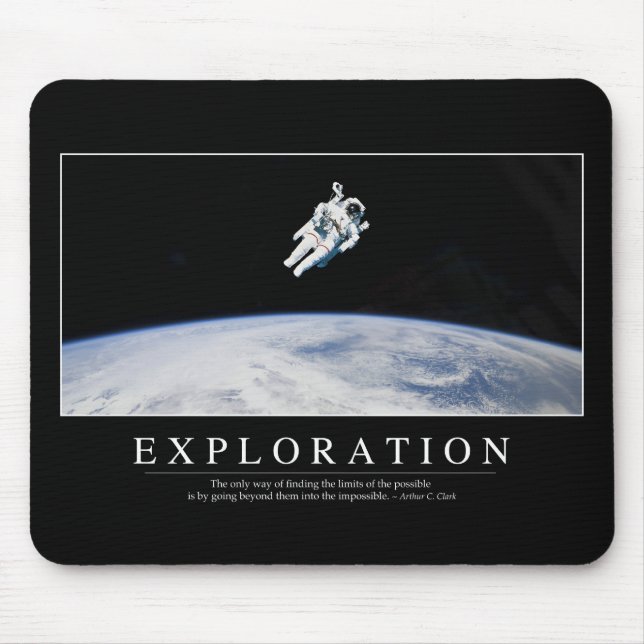 Alfombrilla De Ratón Exploración: Inspiradora cita 1 (Frente)