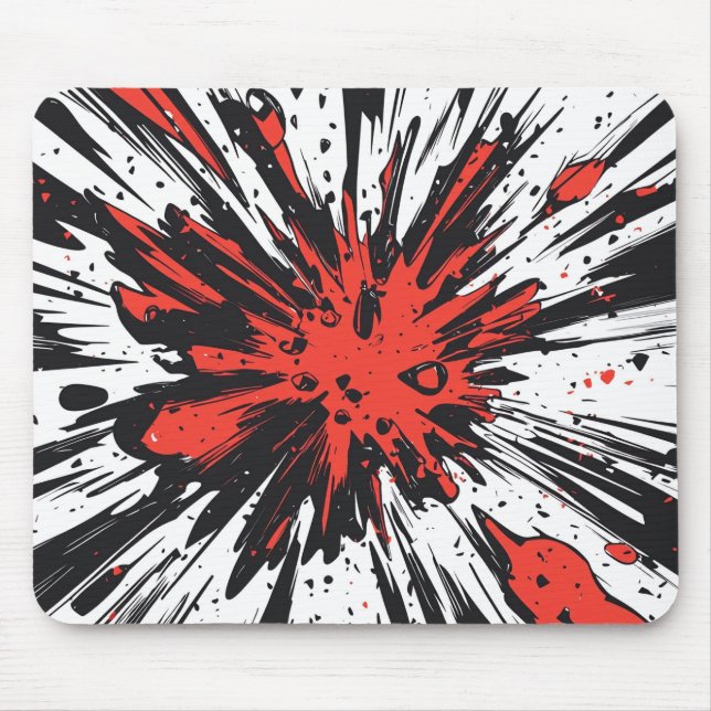 Alfombrilla De Ratón Explosión de arte pop de estilo cómico (7) (Frente)