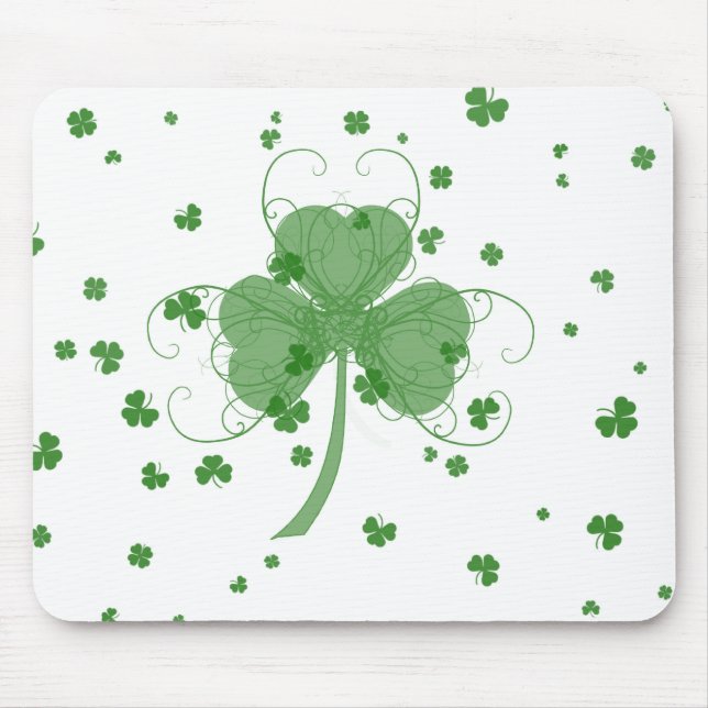 Alfombrilla De Ratón explosión de shamrock (Frente)