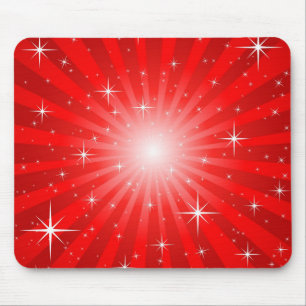 Alfombrilla De Ratón Explosión roja Mousepad de la estrella