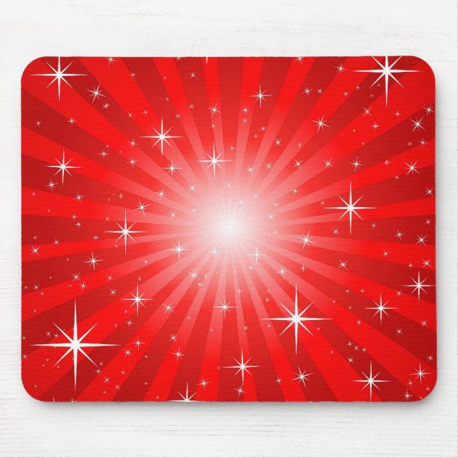 Alfombrilla De Ratón Explosión roja Mousepad de la estrella (Frente)