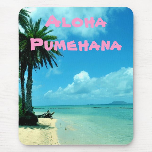 Alfombrilla De Ratón Expresiones hawaianas Mousepad de la playa (Frente)