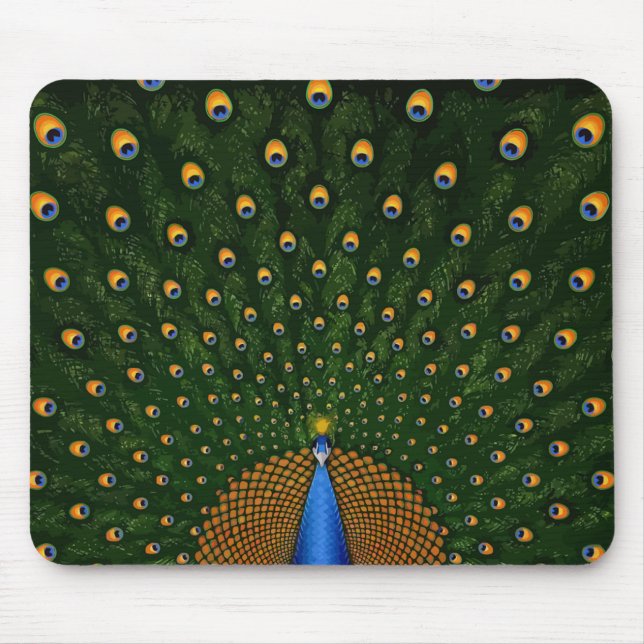Alfombrilla De Ratón Extensión Mousepad del pavo real (Frente)