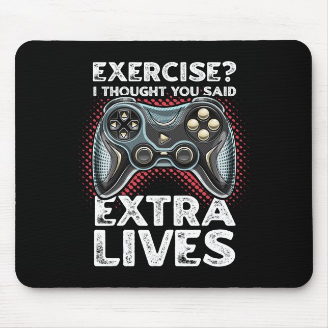 Alfombrilla De Ratón Extra Lives Gracioso Video Game Controller Retro G (Frente)