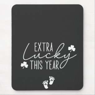 Alfombrilla De Ratón Extra Suerte Este Año Embarazo St Patrick Lucky