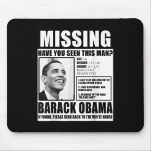 Alfombrilla De Ratón Extraño gracioso Poster liberal de Barack Obama