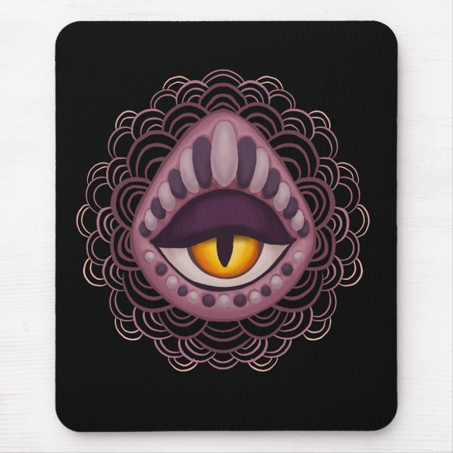 Alfombrilla De Ratón Extraño Ojo Parlanchín Extraño (Frente)