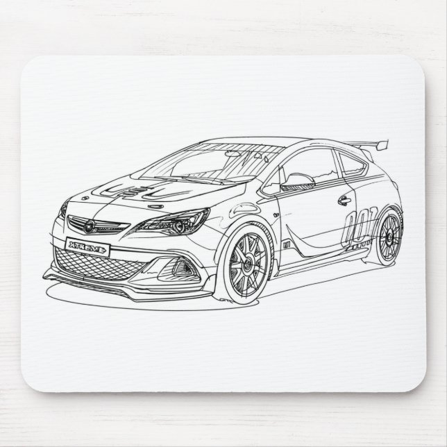 Alfombrilla De Ratón Extremo 2015 de Opel AstraOPC (Frente)