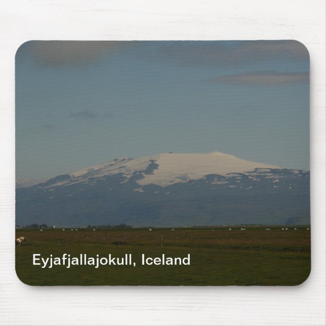 Alfombrilla De Ratón Eyjafjallajokull Islandia Mousepad (Frente)