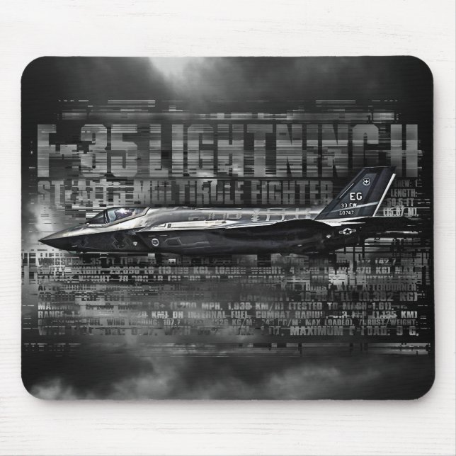 Alfombrilla De Ratón F-35 relámpago II Mousepad (Frente)