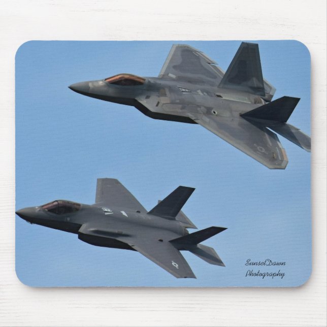 Alfombrilla De Ratón F-35 y F-22 Fighter Jet (Frente)