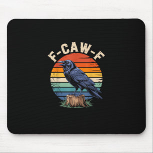 Alfombrilla De Ratón F-Caw-F Cuervo Luna Gótico Halloween Cuervo Pájaro