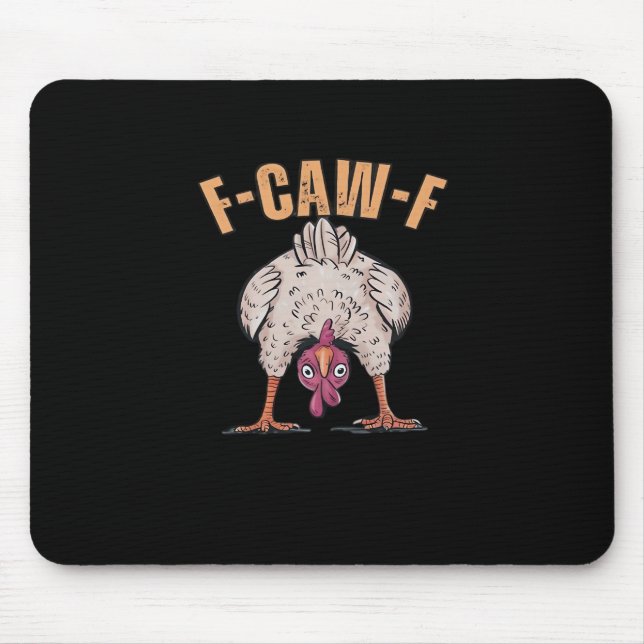 Alfombrilla De Ratón F Caw F Funny Chicken Classic Retro Cool Style (Frente)