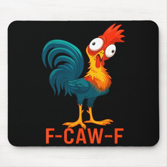 Alfombrilla De Ratón F-caw-f Funny Chicken Humor Quote Rooster Meme  (Frente)