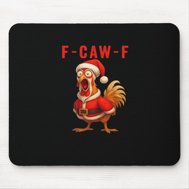 Alfombrilla De Ratón F-Caw-F Gallina Divertida Navidad Esencial (Frente)