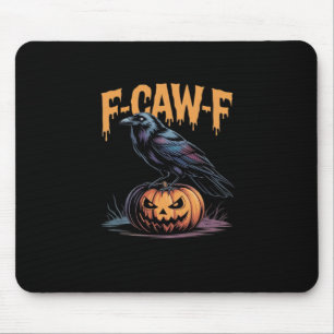 Alfombrilla De Ratón F-Caw-F Halloween Cuervo Jack-O-Lantern Mares Espe