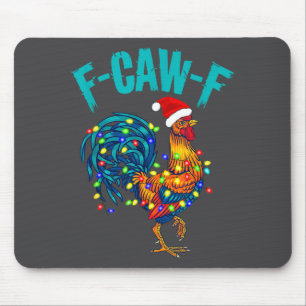 Alfombrilla De Ratón F-caw-f Humor Divertido de Pollo Gallo Meme Navida