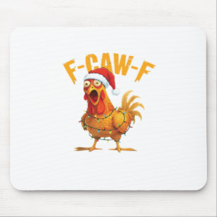 Alfombrilla De Ratón F-Caw-F Navidad Gallina Divertida Navidad Esencial