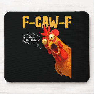 Alfombrilla De Ratón F-caw-f Qué Diablos Cuervo Negro Pájaro Negro Poll