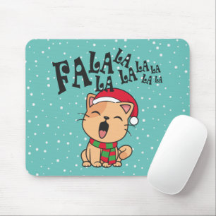 Alfombrilla De Ratón Fa La La La La Navidades canto de gatos Mousepad