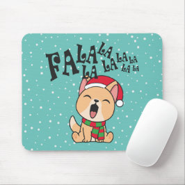 Alfombrilla De Ratón Fa La La La La Navidades Canto de Perro | Mousepad