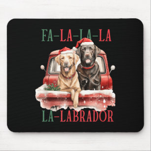 Alfombrilla De Ratón Fa La La Labrador Divertida Navidad 