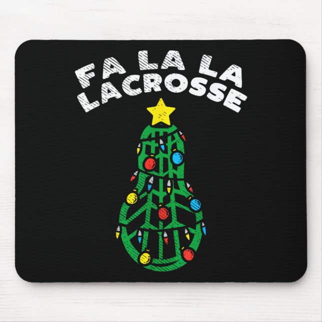 Alfombrilla De Ratón Fa La Lacrosse Funny Christmas Lax Player Goalie T (Frente)