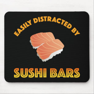 Alfombrilla De Ratón Fácilmente Distraído Por Barras De Sushi