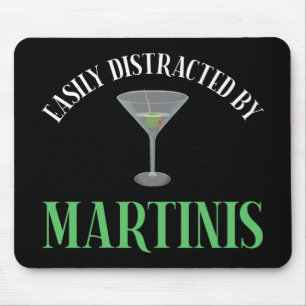 Alfombrilla De Ratón Fácilmente Distraído Por Martinis