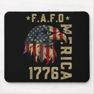 Alfombrilla De Ratón Fafo 1776 merica águila calva bandera americana vi